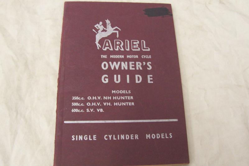 Ariel owners guide 1954 singles norton triumph ajs matchless cafe racer