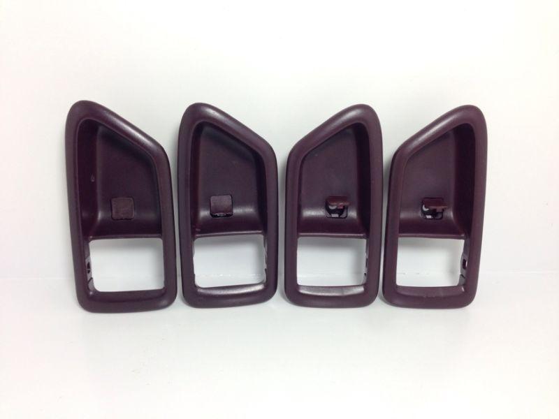 Set of 4, front=rear, inside door handle bezel red / for 97-01 toyota camry new