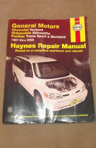 Haynes 1997-2005 chevy venture, oldsmobile silhouette, and pontiac trans sport 