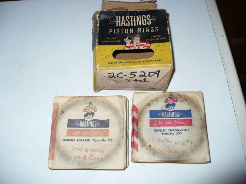 Nos hastings piston rings 1952-59 302 gmc 2c5209
