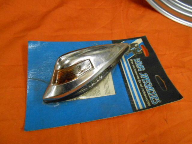 Original harley nos chrome front fender light 12v 49-57 66-84 new #2870