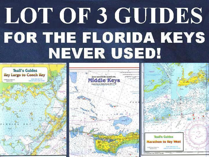 Nautical charts 2 teall’s guides & 1 keys adventure guide ~ all florida keys