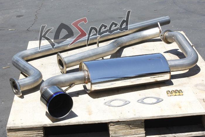 4.75" burnt tip stainless muffler catback exhaust system 00-05 dodge neon sohc