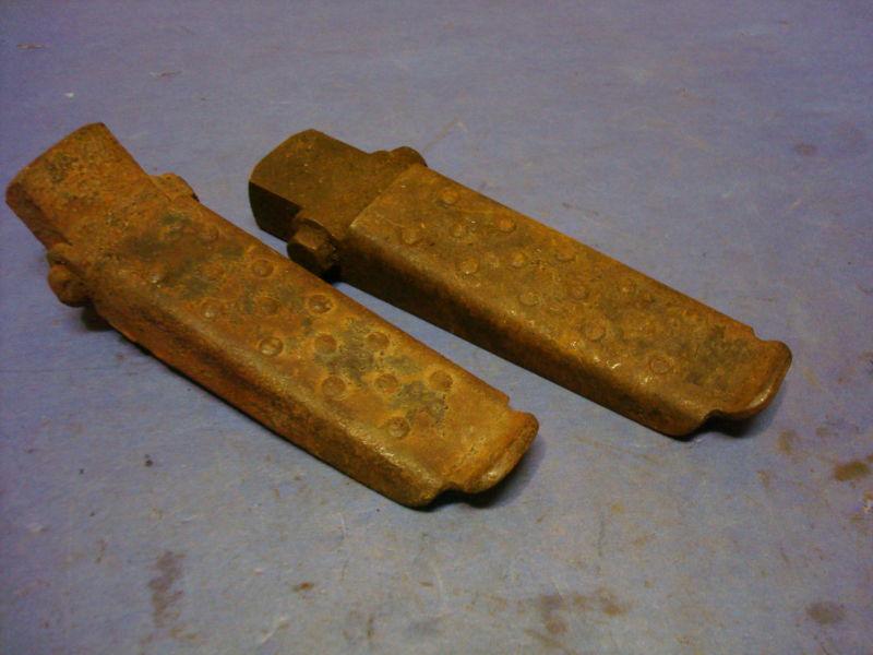 Harley knucklehead panhead flathead early original foot pegs great patina 