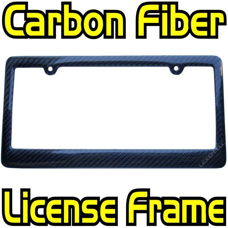 Real 100% carbon fiber license plate frame tag cover original 3k twill jdm /ff a