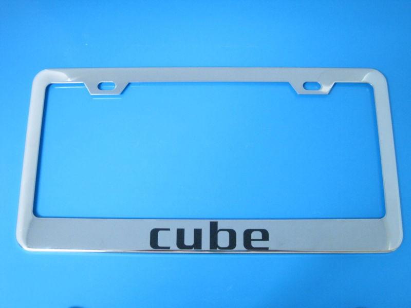 Nissan cube superior chrome license frame + screw caps