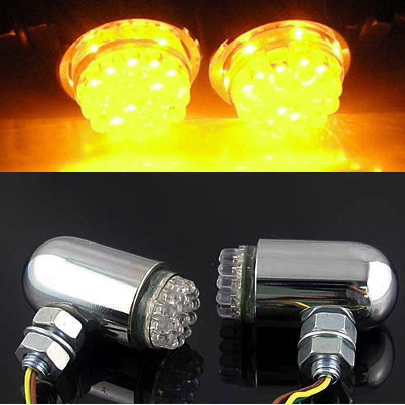 Amber led running turn signals tail fog lights honda harley yamaha suzuki mx atv