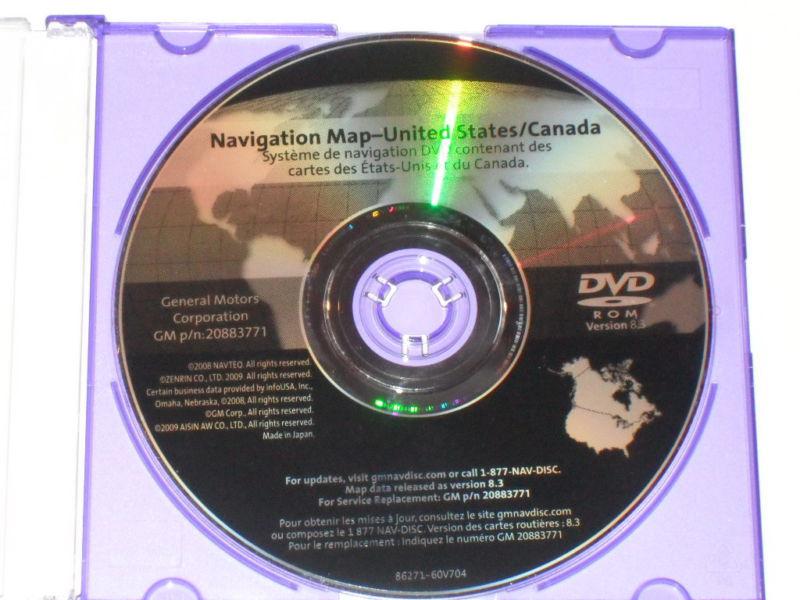 Chevrolet buick pontiac saturn gmc navigation cd dvd disc 20883771 oem map disk