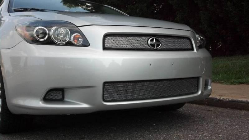 04-09 scion tc..tc grill insert silver powder coated race style grille  5 pc