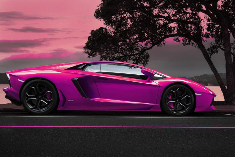 Lamborghini purple aventador hd poster super car print multiple sizes available