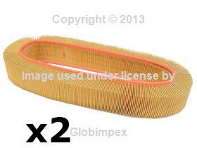 Mercedes r107 w116 air filter set of 2 mann oem +1 year warranty