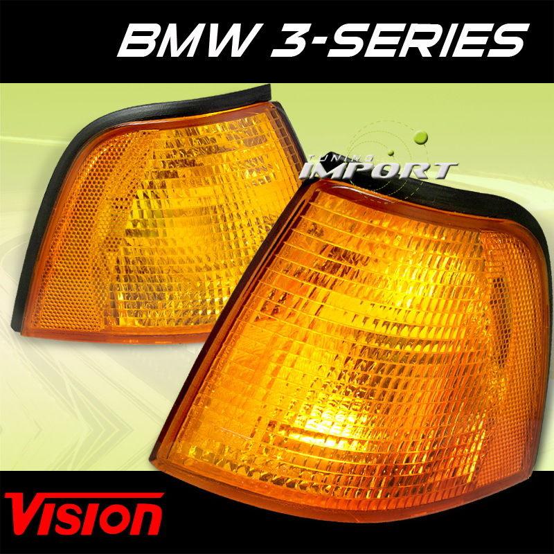 Bmw 92-99 3 series vision replacement corner signal lights left+right set new