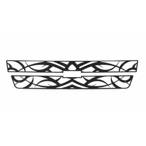 Chevy silverado hd 01-02 tribal black powdercoat grill insert trim cover