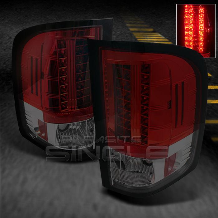 07-13 chevy silverado pickup truck 1500/2500/3500 led red smoke tail lights