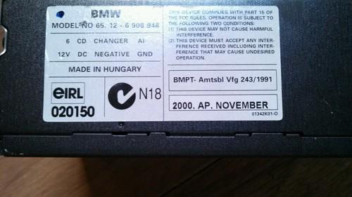 Bmw 6 disc changer oem