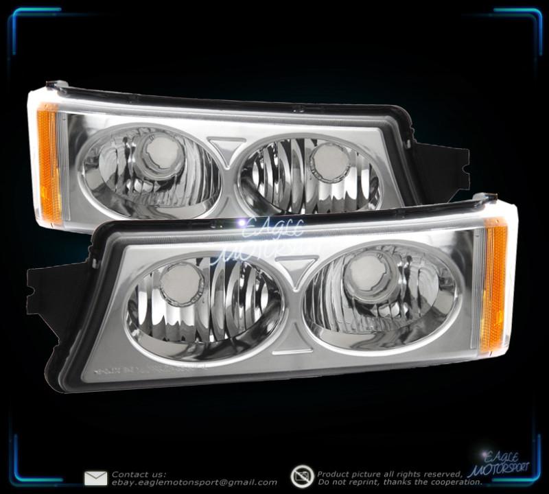 2003-2006 chevy silverado without body cladding chrome bumper lights lamps