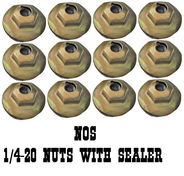 Nos 1/4-20 trim molding moulding clip nut nuts with water seals (12 nuts) nos