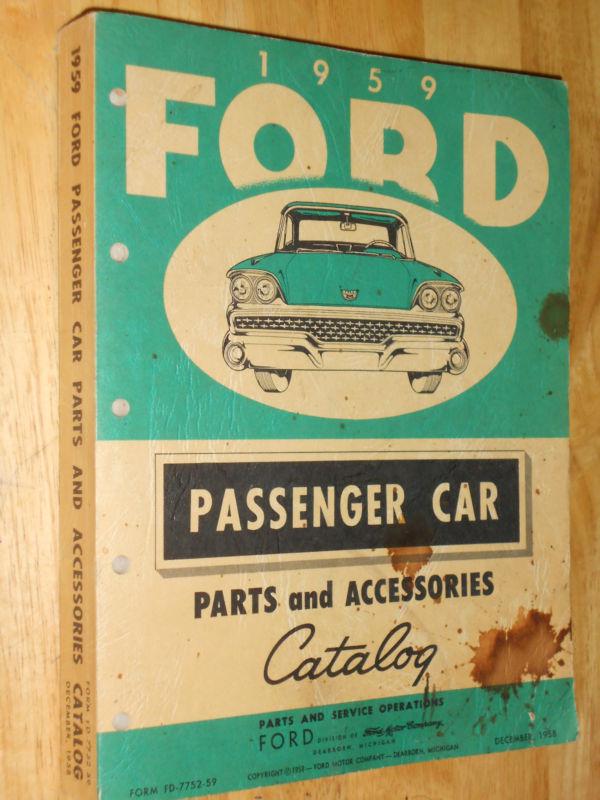 1959 ford car parts & accessories catalog / original parts book