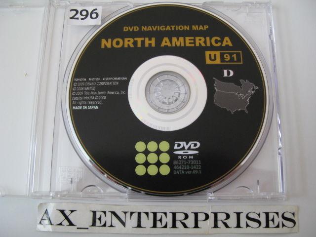 Oem toyota 4runner avalon camry navigation dvd u91 rel © 9/2009 map update 2010