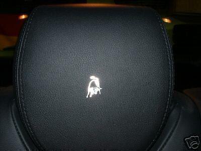 (4pcs) headrest badge sticker decal lamborghini *logo*