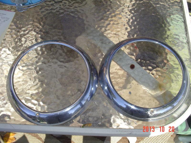 1949 50 51 ford headlight chrome bezels -doors