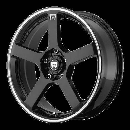 17" black wheels rims cobalt honda civic fit integra mr116 motegi racing 4 lug