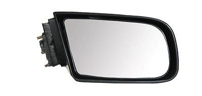 Manual side view door mirror black assembly passenger right rh