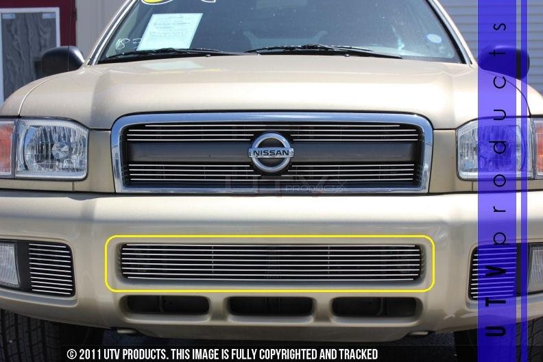 1999 - 2004 nissan pathfinder 1pc bumper chrome billet grille kit 