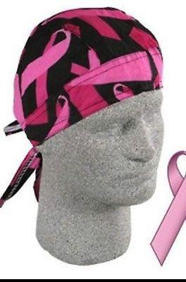 Breast cancer awareness pink ribbon headwrap by zan headgear  lot of 2 nwt