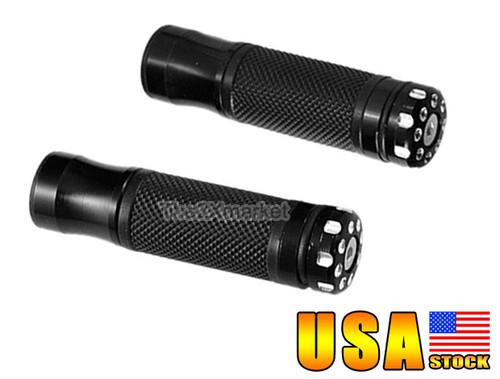 7/8 inch motorcycle replacement black hand grip universal fit cbr gsxr yzf zzr
