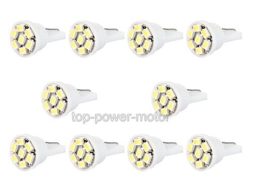 10pcs t10 w5w 168 194 7 smd white led light wedge side lamp bulbs new 013-10