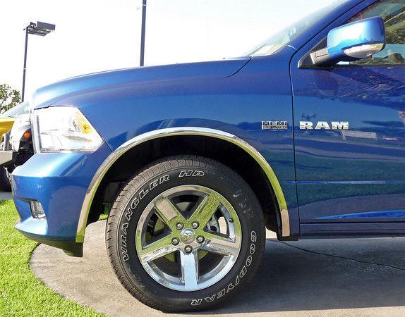 2009-2013 ram 1500 with painted bumper tfp chrome fender trim wheel moldings 