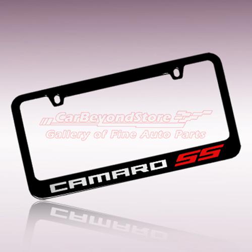 Chevrolet 2010 up camaro red ss black metal license plate frame, + free gift