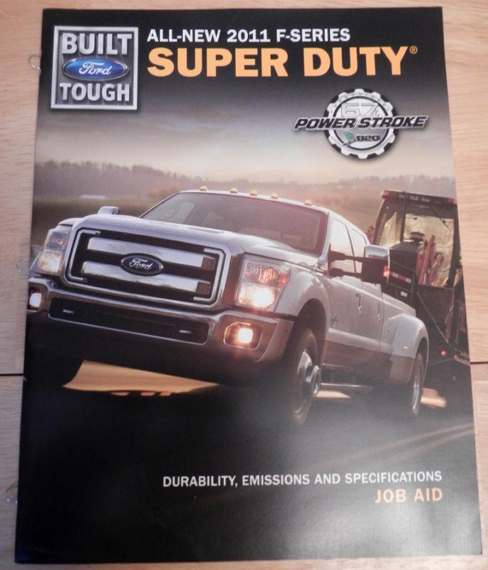 Brand new 2011 ford f-series super duty literature brochure catalog job aid