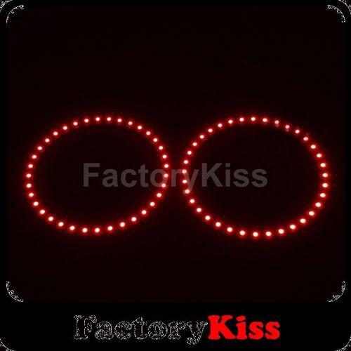 2x 120mm bmw angel eyes 39 smd led ring car light red