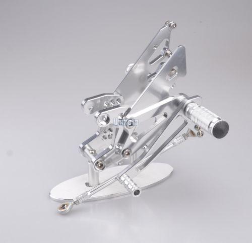 Silver adjuster footrest racing rearset for honda vfr400 nc30 rvf400 nc35