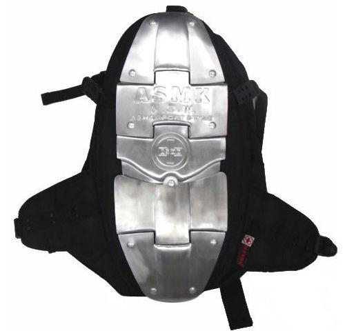 Aluminum armor motorcycle backpack bag back spine protector sport bike dualsport