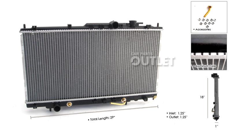 Brand new 01-06 sebring 01-05 eclipse stratus 2dr 2.4 l4 radiator 2.4l coupe at