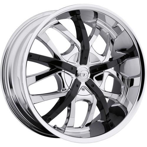 26x10 chrome vct romano wheels 5x5 5x5.5 +15 dodge ram 1500 ram srt 1500 -2wd