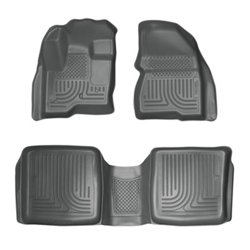 98742 husky weatherbeater liners floor mats ford flex / lincoln mkt 09-14 gray