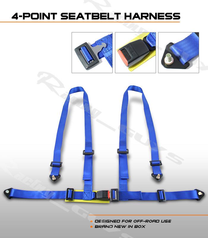 Blue 4 point seat belt harness mazda mx3 3 6 miata mx5 rx7 fd3s fc3s 13b