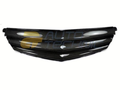 07-11 mercedes benz w204 c200 c300 c350 carbon fiber front radiator grille grill