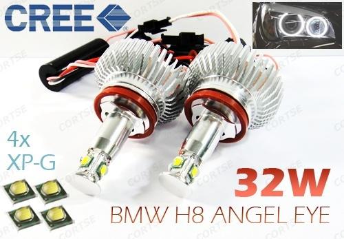 32w h8 cree led angel eye halo light bmw e90 e92 3-series e60 x5 x6 m e63 e89 z4