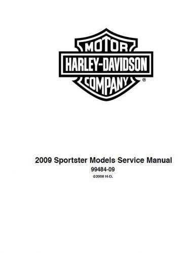 2009 harley davidson sportster models service maintenance manual pn 99484-09