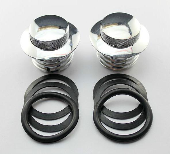 Chrome vented screw-in fuel tank gas cap for harley davidson 1982 - 2012