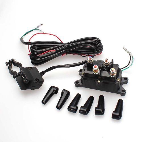 12v combo solenoid relay contactor &amp; winch rocker thumb switch for utv atv