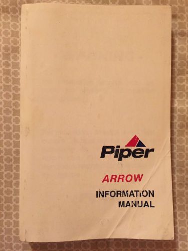 Piper arrow information manual cessna diamond aviation airplane