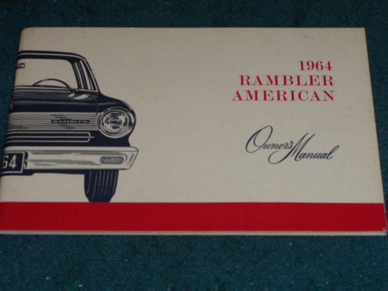 1964 rambler american owner's manual / owner guide / nice original!!