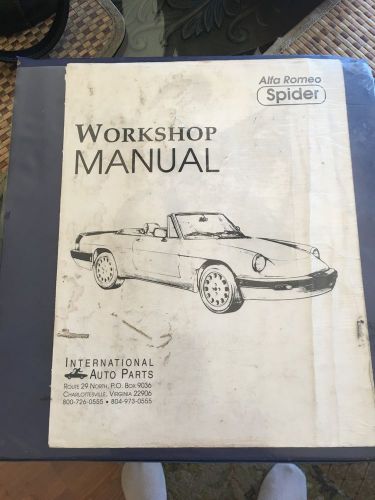 Alfa romeo spider factory workshop manual no. 04264 plus 3 more manuals