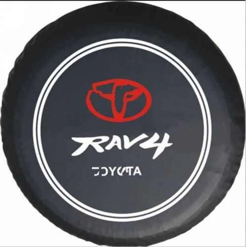 17&#034; black car spare tire tyre wheel cover for toyota rav4 (fits:Φ76-79cm)